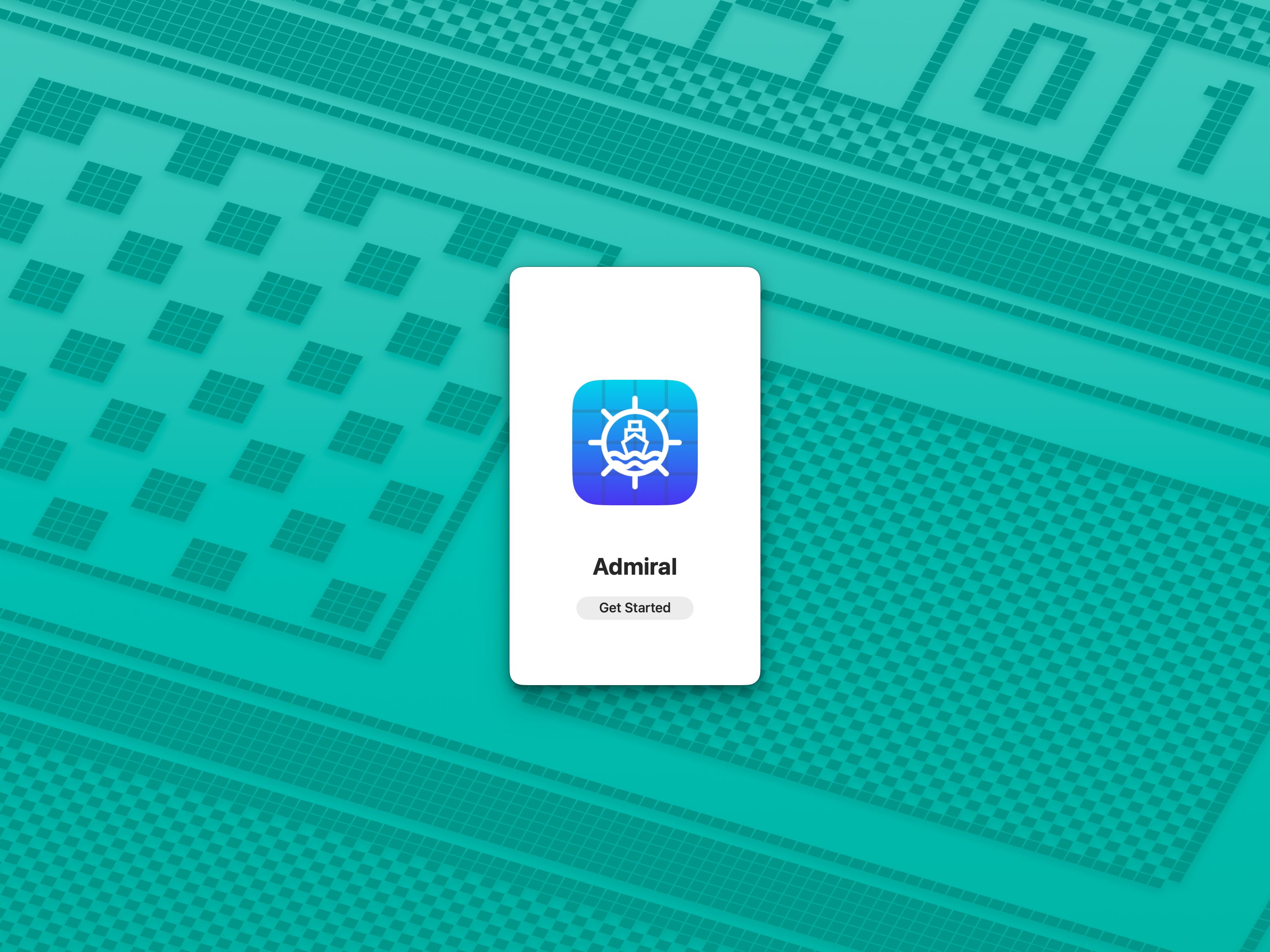 Admiral onboarding screen