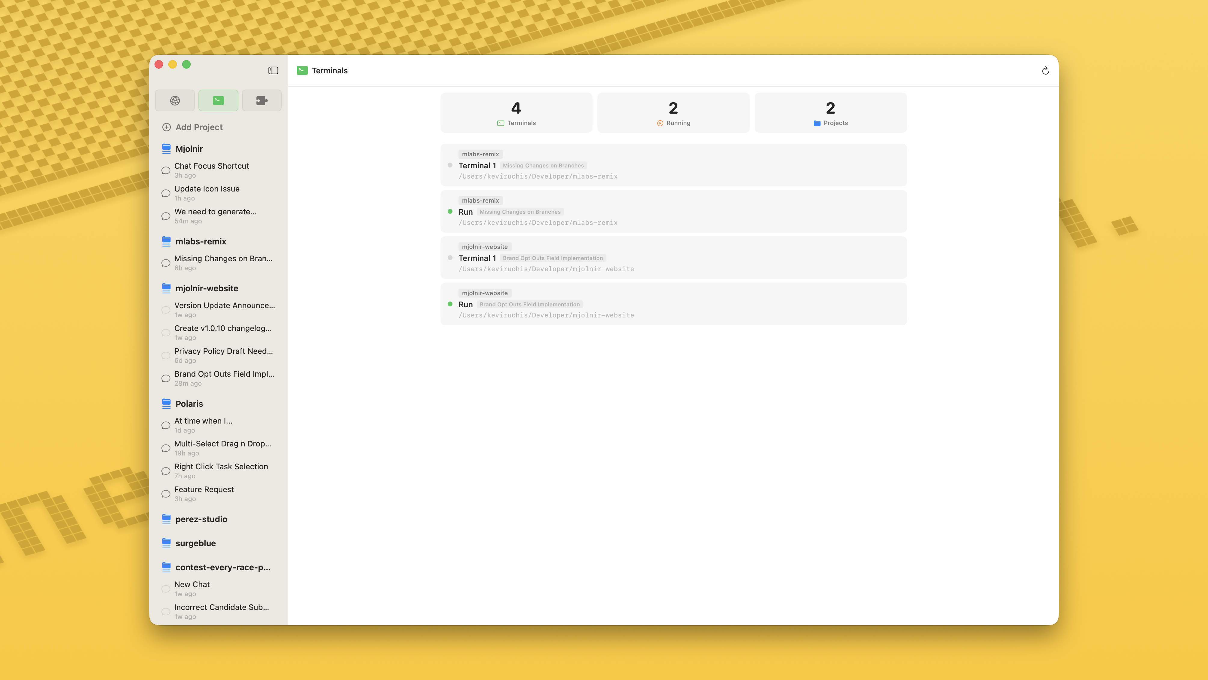 Terminal Overview tool