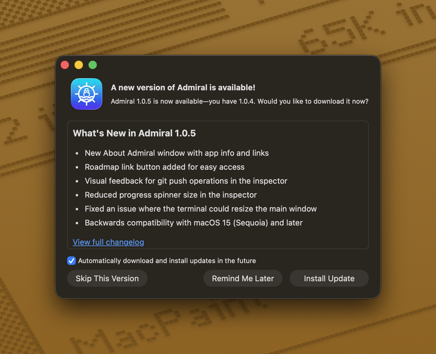 Admiral 1.0.5 is here