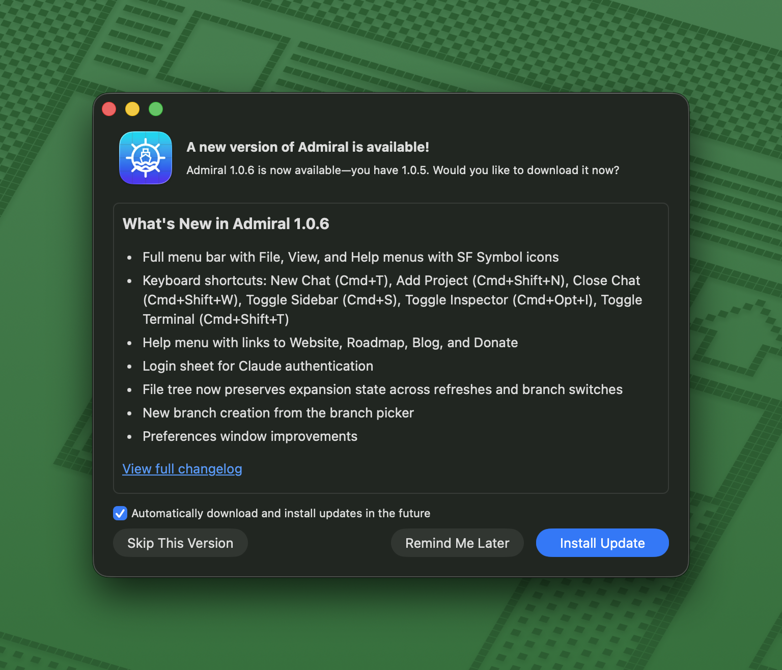 Admiral 1.0.6 is here